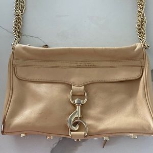 Rebecca Minkoff Large Chain Link Cross Body Bag- Extendable strap in Gold